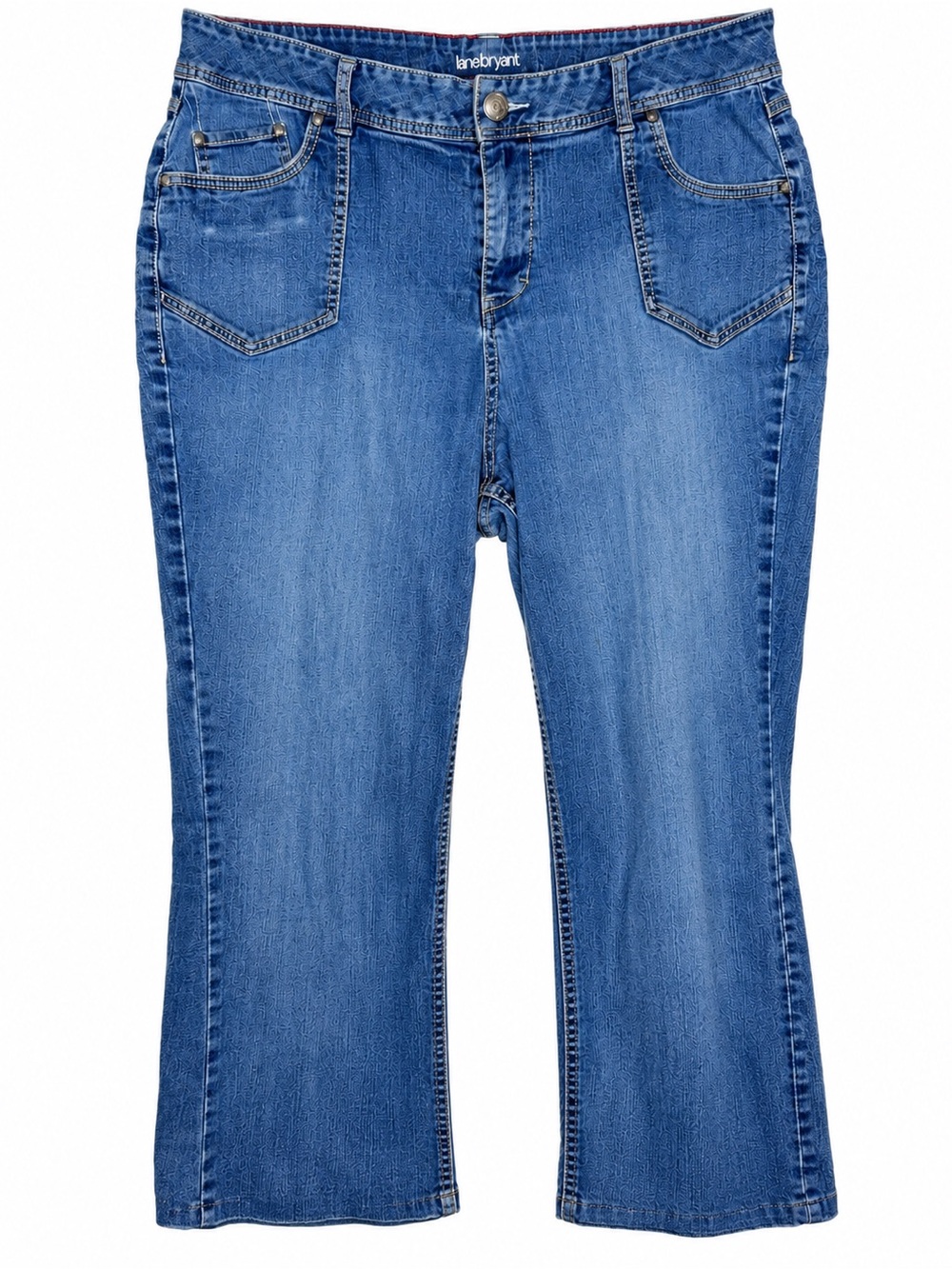 Lane Bryant Jeans Size 20 Medium Wash Cropped Straight Leg Stretch Denim
